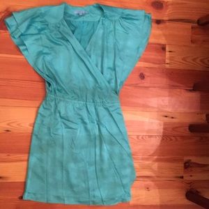 Antonio Melani turquoise satin dress